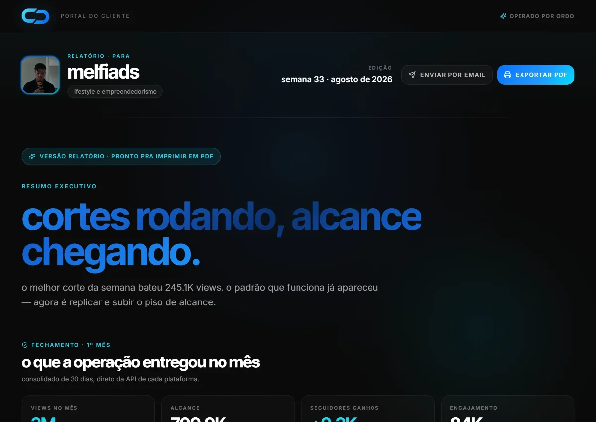 Relatório semanal